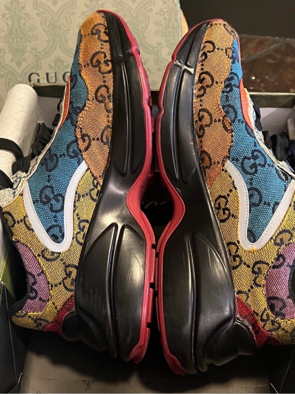 Gucci woman Colorful Logo Sneakers - Picture 2 of 9